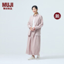 无印良品（MUJI） IDEE 女式 汉麻混平纹灯笼裤 裤子女款25年春季新品GA38CC5S 浅粉红色 M （155/68A）