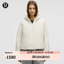 lululemon丨Water-Resistant 女士带夹层连帽外套 LW4CEDS 浅象牙白 S