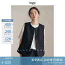 旅途原品ltyp 黑标系列「夜曲」真丝羊毛马甲極简休闲黑色短马夹女 静谧黑现货 L