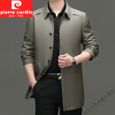 皮尔卡丹（pierre cardin）2025春季大衣新款休闲男士外套春秋中长款帅气夹克风衣男上衣服 卡其 L (175)