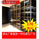 捷顺行20框铝框玻璃门衣柜玻璃门酒柜玻璃门茶色玻璃展示柜客厅酒柜 2.0窄边门定制款