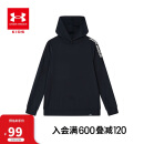 安德玛（Under Armour）高尔夫系列男童卫衣户外百搭连帽运动衣1382824 黑色 160cm 