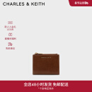 CHARLES&KEITH质感纯色包包女包多卡位短款钱包女士生日礼物CK6-10680907 Chocolate巧克力色 XXS