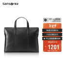 新秀丽（Samsonite）男士商务公文包14英寸大容量商务电脑包牛皮手提包TK9*09001