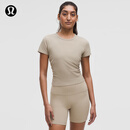 lululemon丨All It Takes 女士运动 T恤 *罗纹Nulu™ LW3GV0S 橡木棕 S /6