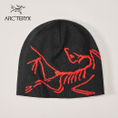 ARC'TERYX始祖鸟 LIGHTWEIGHT BIRD HEAD TOQUE 舒适 男女同款 绒线帽 BLACK/DYNASTY/黑色/皇朝红 均码