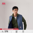 Levi's李维斯工装25年春季新款巴恩风男士夹棉牛仔夹克马甲外套 深蓝色 M