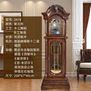 泓禾德国赫姆勒进口欧式复古立式落地钟实木机械古典客厅别墅高端报时 德国赫姆勒12音摇把机芯 环保手工擦漆