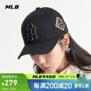 MLB帽子男女刺绣硬顶棒球帽运动四季遮阳帽3ACP8501N-50GOS-F/金色