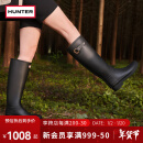 HUNTER雨靴Refined高筒靴金属孔圈防滑防水户外廋腿长筒靴女鞋 黑色/BLK 38