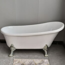 九牧新款2025低价亚克力独立式小户型网红酒店家用成人贵妃浴缸欧式浴盆 白色浴缸 ABS银脚 1.2米