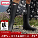 HUNTER【修饰腿型】户外露营女鞋Refined防水防滑高筒靴长筒靴网红女靴 黑色BLK/哑光 37