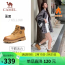 骆驼（CAMEL）王俊凯同款加绒马丁靴户外工装大黄靴女 GF122W7790R 金黄 37