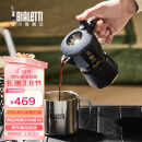 比乐蒂（Bialetti）摩卡壶手冲意式咖啡壶意大利双阀特浓便携 黑金2杯份