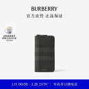 博柏利（BURBERRY）【礼物】格纹拼皮革全拉链长款钱夹