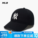 MLB帽子男女情侣棒球帽大标软顶鸭舌帽四季运动帽3ACP6601N-50BKS-F