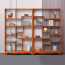 三匠名居红木家具非洲花梨（学名：刺猬紫檀）博古架实木展示架新中式客厅隔断多宝阁陈列置物架Q 一对：长240*宽30*高200cm