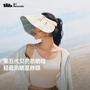 蕉下（beneunder）遮阳帽子防晒帽女防紫外线太阳帽贝壳空顶帽便携TS550白