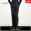 Laurèl【绵羊毛】24冬新款高支羊毛绒直筒裤女LWL354K04200 藏蓝色 170/74A