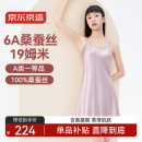 京东京造【节日精美礼盒】100%桑蚕丝睡衣女重磅真丝睡裙子 粉色L