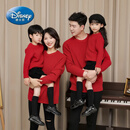 迪士尼（Disney）亲子装2024新款秋冬装一家三口母女母子装红色全家福拍照新年毛衣 毛衣 170 大人L码【适合100-120斤】 不分