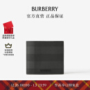 博柏利（BURBERRY）【新年礼物】格纹拼皮革双折钱夹