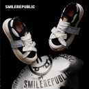 smilerepublic黑色低帮可替换开口笑厚低帮系带帆布鞋 黑色 37
