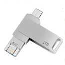 华为小米手机u盘大容量1tb手机u盘1t电脑type-cvivo512g优盘 银色1000G 默认版本1