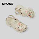 卡骆驰crocs经典云朵老爹鞋洞洞鞋时尚百搭女鞋拖鞋一脚蹬|206750 骨白色-2Y2(含智必星) 36 /37(230mm)