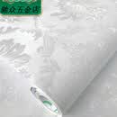 派钦加厚墙纸自粘防水防潮壁纸自粘卧室客厅家具翻新纯色厚款墙贴 【加厚材质】白锦绣花【粘力加倍 50米长X60厘米宽【大面积】