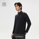 KOLON SPORT/可隆速干T恤 男子户外运动休闲S-FUNCTIONAL半拉链吸湿长袖内搭 LHZT5SN035-BK 黑色 2XL 185/104A