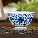 缘起墨舍墨舍柴窑缠枝莲六方花口杯（内外满绘）纯手工手绘景德镇主人杯 无颜色 无规格