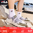 FILA 斐乐官方男鞋 MARS SANDAL复古凉鞋2024夏季新款火星凉鞋 燕麦色/天空灰-OD 41