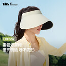 蕉下（beneunder）蛋卷灯罩帽大檐空顶帽防晒帽女遮阳帽登山帽太阳帽男UL712白
