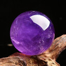 石在灵天然紫水晶球摆件紫色水晶球紫色水晶球原石打磨支持鉴定家居摆设 精选直径15厘米(配底座)
