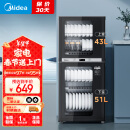 美的（Midea）家用立式消毒柜 高温二星级94L大容量四层碗柜碗筷消毒柜 100R05