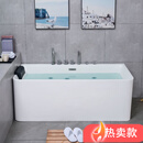 九牧新款独立式无缝一体缸三面家用酒店深泡恒温按摩进口加厚亚克力浴缸 1.6米 自动恒温按摩