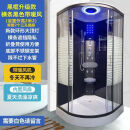 九牧王包邮整体淋浴房整体浴室卫生间玻璃隔断封闭一体式干湿分离沐浴室 黑框升级横条黑色+暖风加热 100*100