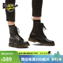 马丁（DR.MARTENS）1460 W英伦女款春季经典款通勤光面皮黑色马丁靴 黑色 37 建议拍大一码