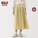 无印良品（MUJI）女式 汉麻棉轻便长裙 长半身裙女裙子 25年春季新品 BE1VBC5S 黄色 M （160/66A）