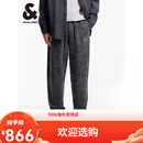 杰克·琼斯（JACK&JONES）25年男装束脚休闲运动裤男纯棉卫裤宽松 E40黑色 XS(165) 均码