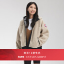 加拿大鹅（Canada Goose）Simcoe 女士羊羔绒连帽衫羊毛抓绒夹克大鹅外套 7016W 950 浅黄褐色 M