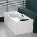 九牧新款家用浴缸无缝一体成人浴缸免安装独立式浴盆酒店宾馆民宿特爆款 裸缸+下水器 150x75x52cm.