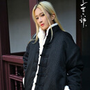 三省六部·吏部【乙巳·法海】春秋经典蟒纹提花貂毛男士贵气唐装新年穿搭 黑色 法海 2XL  200斤内