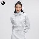 lululemon丨Plush Fleece 女士拉绒可拆卸连帽夹克 LW3IWKS 杂色超浅灰 S /6