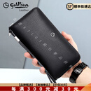 Goldlion【高端奢品】手拿包男真皮长款多功能大容量多卡位商务男士手拿包 黑色中号【头层牛皮】