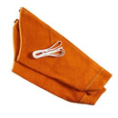 牛皮焊接套袖防烫袖套焊工专用二保焊防飞溅隔热劳保防护电焊护袖 （双层）加长系带牛皮套袖 均码