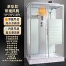 枫岚情（FENGLANQ）澳瑞莎整体淋浴房长方形洗澡间隔断浴室家用一体式卫生间封闭式沐 豪华100x80带暖风[冬天超暖和]