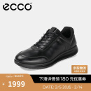 爱步（ECCO）正装鞋 增高牛皮休闲皮鞋男 雅仕男鞋系列207124 黑色40