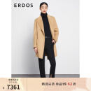 ERDOS 女西装领围裹式系带水波纹羊绒大衣 拿铁 165/88A/L